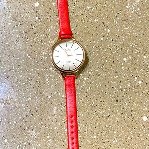 Red Dalas quartz watch